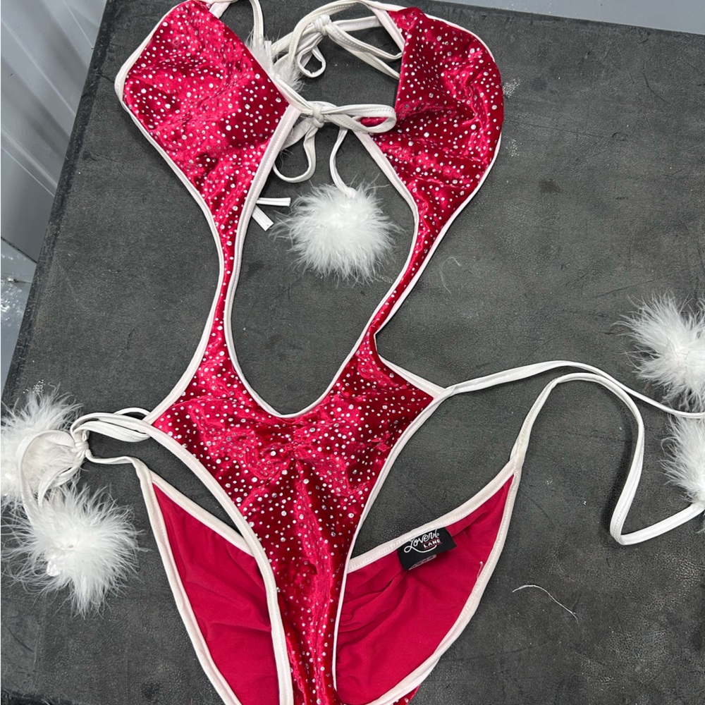 Red Christmas lingerie